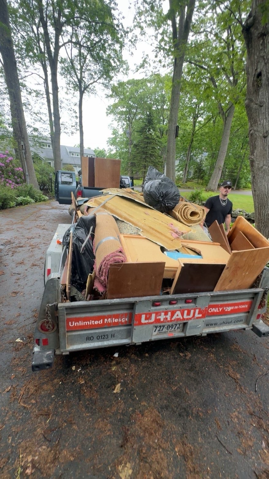 Loaded trailer ready for haul-away
